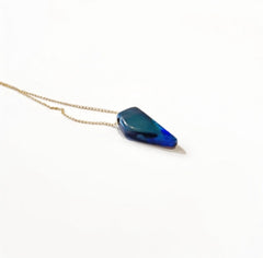 One-of-a-Kind Australian Black Opal Necklace in 14k Solid Gold