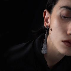 Going High Sterling Silver Triangle Dangle Earrings