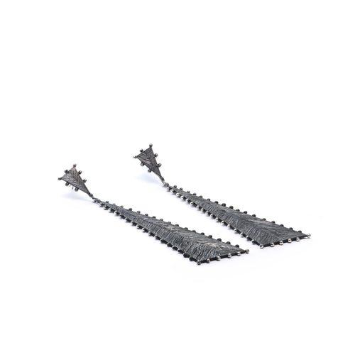 Going High Sterling Silver Triangle Dangle Earrings