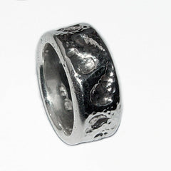 Chunky Hammered Solid Silver Band