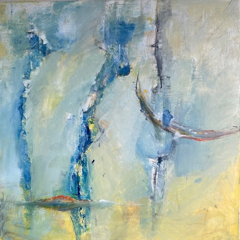 Yellow Figure in Mid Air, 2015 Acrylic on Canvas