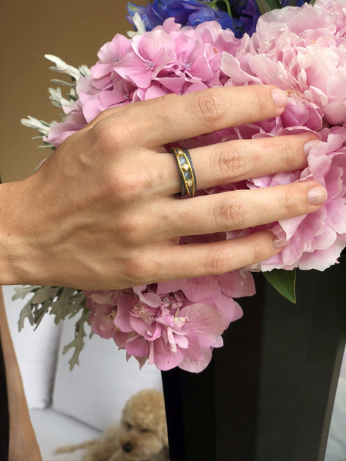 Contemporary Artist Made Jewelry, Engagement Ring and Wedding Bands