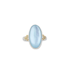 Karnak Ring - 24K Gold & Sterling Silver, Diamonds Ring