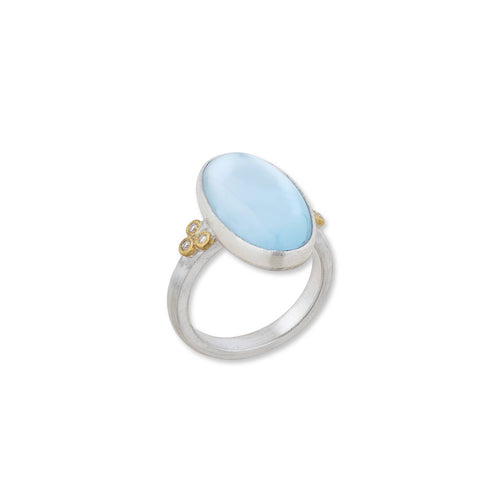 Karnak Ring - 24K Gold & Sterling Silver, Diamonds Ring