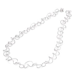 Abstract Wire Statement Necklace – S925 Sterling Silver
