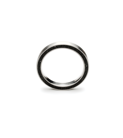 KMr157 Diamond Dust Concrete Stainless Steel Ring