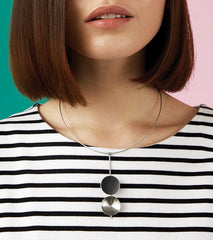 Freya Necklace – Diamond Dust & Concrete Pendant