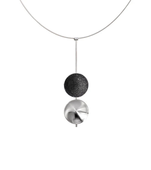 Freya Necklace – Diamond Dust & Concrete Pendant