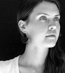 Carina Nebula Earrings – Concrete & Diamond Dust Hoops