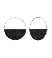 Carina Nebula Earrings – Concrete & Diamond Dust Hoops