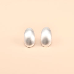 Long Oval Dome Shape Post Earrings