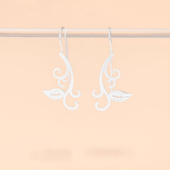 Asian Ivy Lace Long Wire Earrings