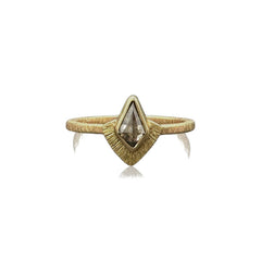 14K Aura Ring with Kite Diamond