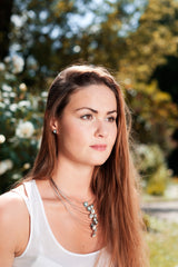 Multi Strand Target Enamel Necklace