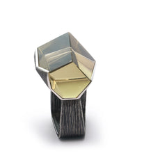 Citrine Lines Ring in Sterling Silver