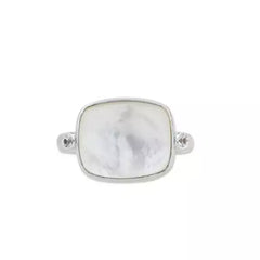 MOONDANCE Ring - Crystal Quartz & MOP Doublet