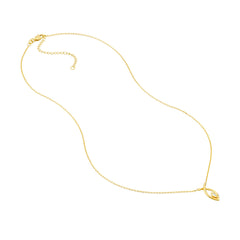 Open Marquise Necklace with Diamond Accent