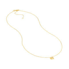 Raised Rectangle with Diamond Necklace