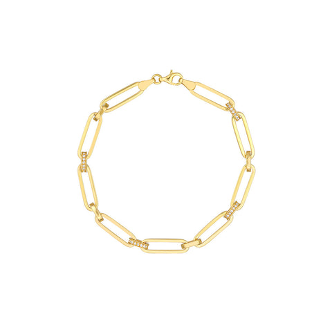 Geometry Bangle - 24K Gold Bezels with Diamonds