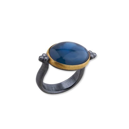 MARE NOSTRUM Ring - 24K Gold & Oxidized Silver and Diamonds