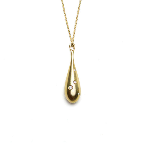 70’s Wallpaper Teardrop Shape Link Long Necklace