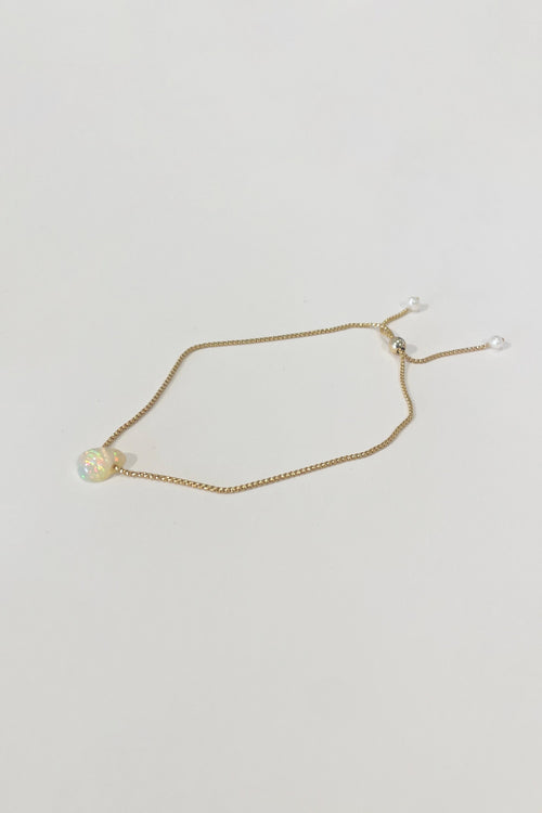Ethiopian Opal Adjustable Gold-Filled Chain Bracelet