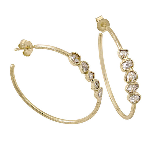 Sparkles 0.90 Carat Diamond Gold Earrings