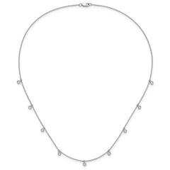 14k Gold Lab Grown Diamond 9-Station Necklace