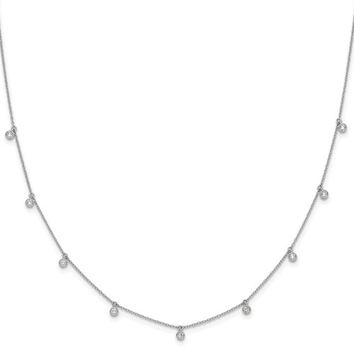 14k Gold Lab Grown Diamond 9-Station Necklace