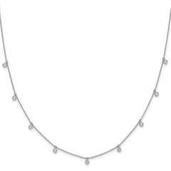 14k Gold Lab Grown Diamond 9-Station Necklace