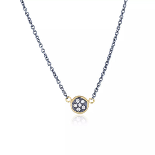 Pomegranate Necklace with Heirloom Diamonds in 22K Gold