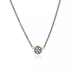 Pomegranate Necklace with Heirloom Diamonds in 22K Gold
