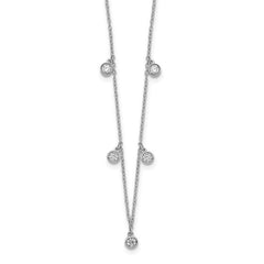 14k Gold Natural Diamond 5-Station Necklace