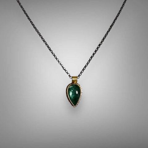 Brazilian Green Tourmaline Cabochon Necklace