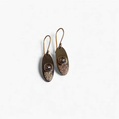 Grey Diamond Gold Earrings | 22K & 18K Artisan