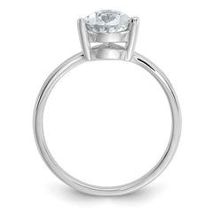 Sterling Silver Pear CZ Ring