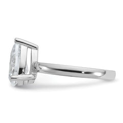 Sterling Silver Pear CZ Ring