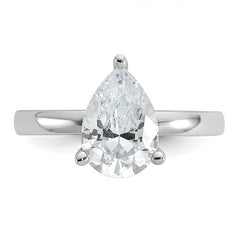 Sterling Silver Pear CZ Ring