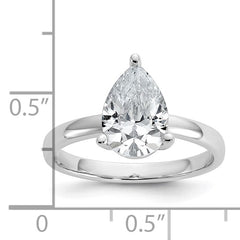 Sterling Silver Pear CZ Ring