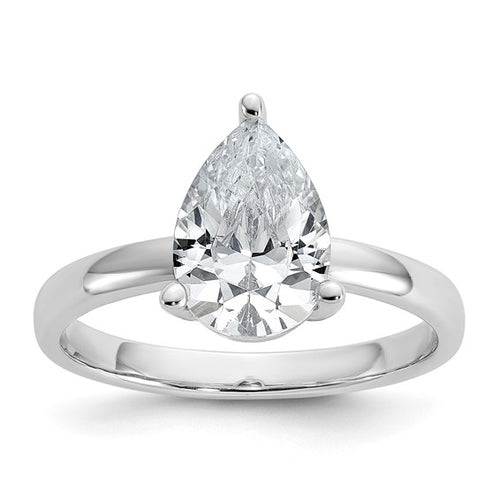 Sterling Silver Pear CZ Ring