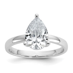 Sterling Silver Pear CZ Ring