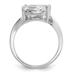Sterling Silver Double Pear CZ Ring