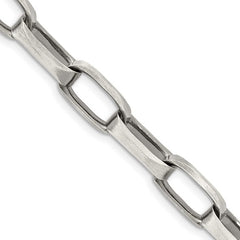 Sterling Silver Antiqued Elongated Fancy Open Link Chain
