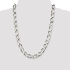 Sterling Silver 12.35mm Elongated Open Link Chain