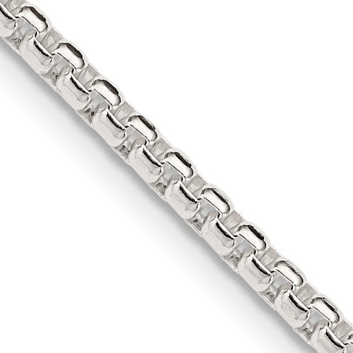 Sterling Silver 2.6mm Round Box Chain