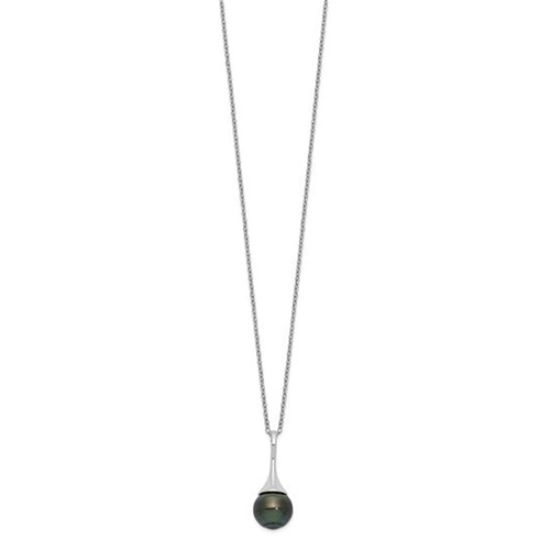 Minimalistic Tahitian Pearl Sterling Silver Pendant