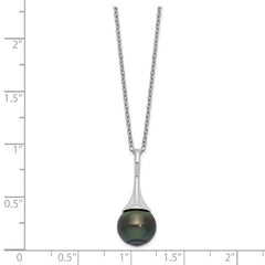 Minimalistic Tahitian Pearl Sterling Silver Pendant