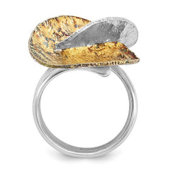 Sterling Silver Gold-Plated Overlapping Circles Ring