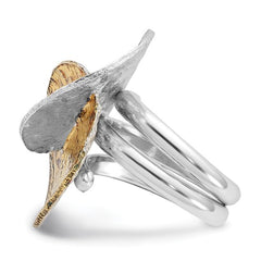 Sterling Silver Gold-Plated Overlapping Circles Ring