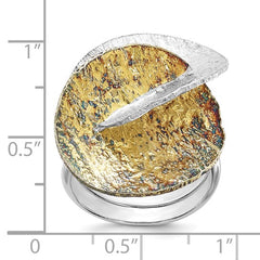 Sterling Silver Gold-Plated Overlapping Circles Ring